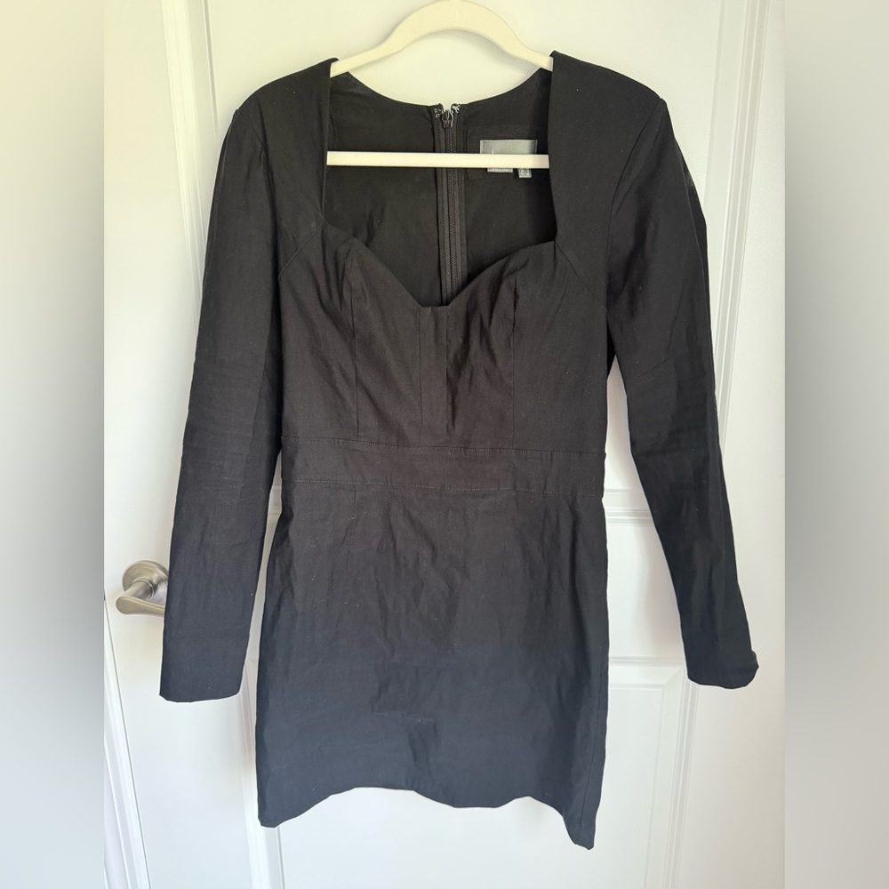 Anthropologie Black Sweetheart Sheath Dress